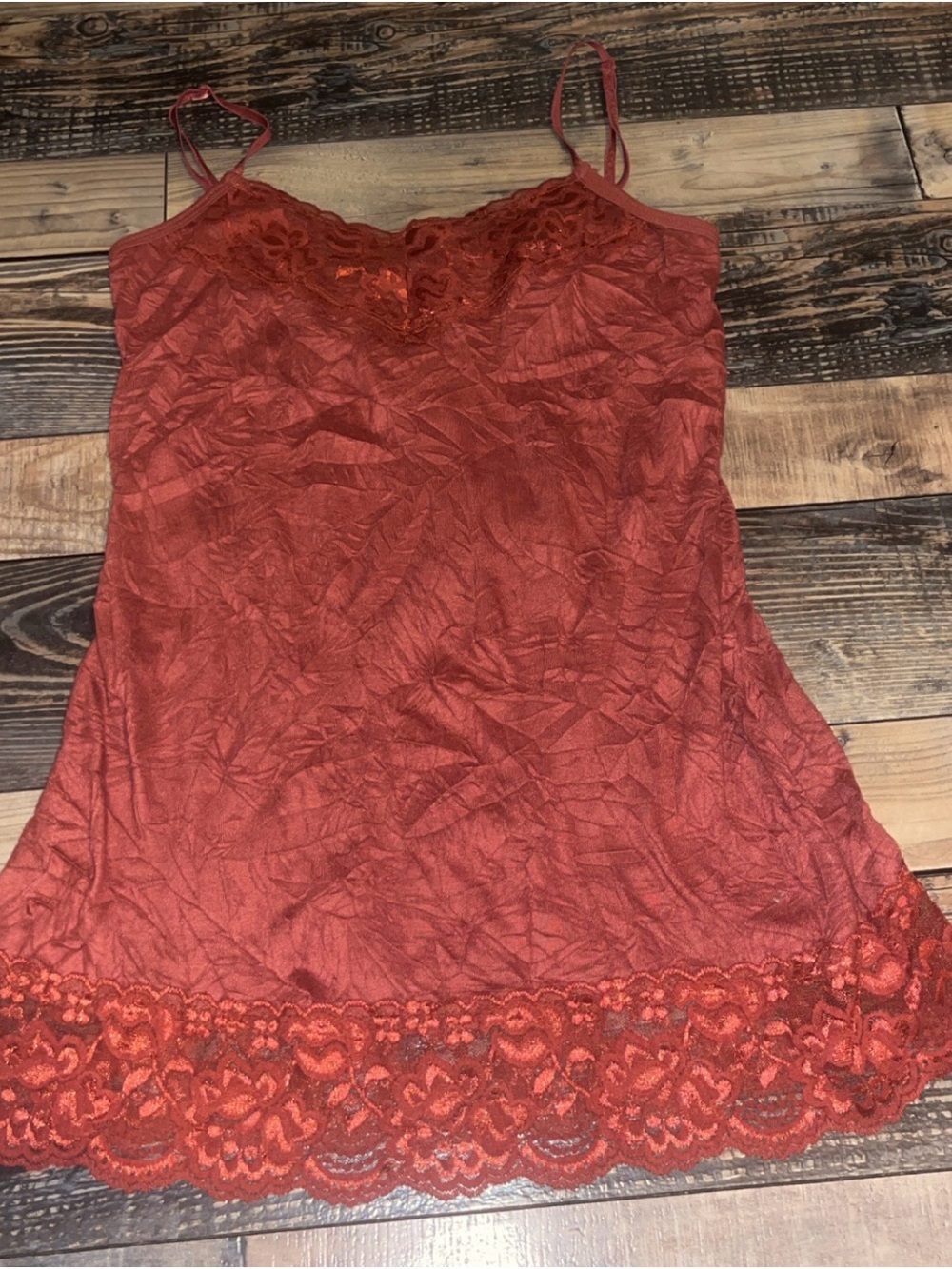 Maurices Rust Lace-Trim Camisole Tank